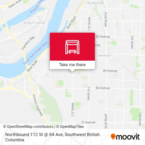 Northbound 112 St @ 84 Ave map