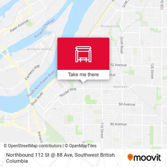 Northbound 112 St @ 88 Ave map