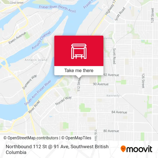 Northbound 112 St @ 91 Ave map