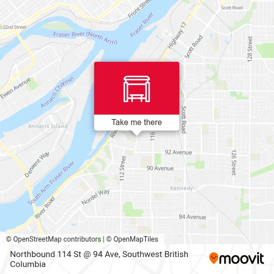 Northbound 114 St @ 94 Ave map