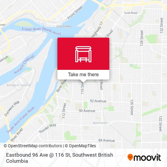 Eastbound 96 Ave @ 116 St map