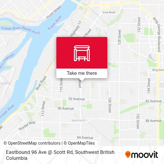 Eastbound 96 Ave @ Scott Rd map
