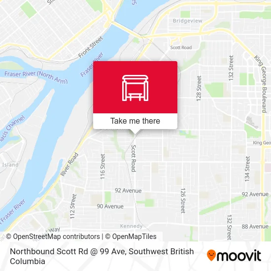 Northbound Scott Rd @ 99 Ave map