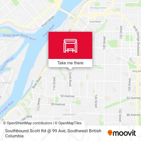 Southbound Scott Rd @ 99 Ave map