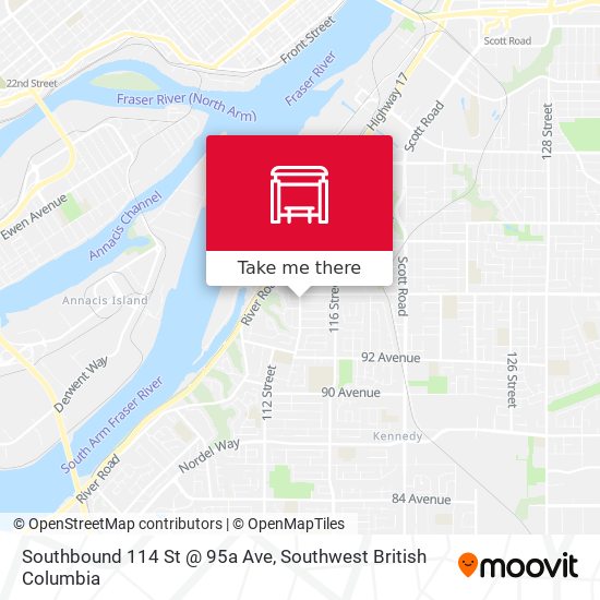 Southbound 114 St @ 95a Ave map