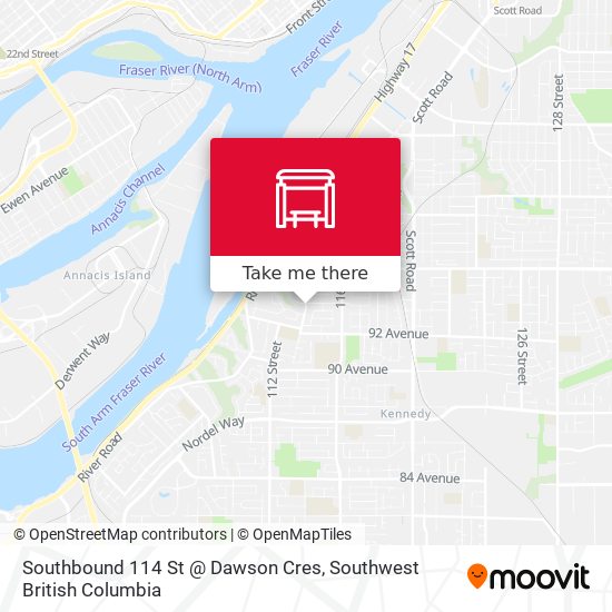Southbound 114 St @ Dawson Cres map