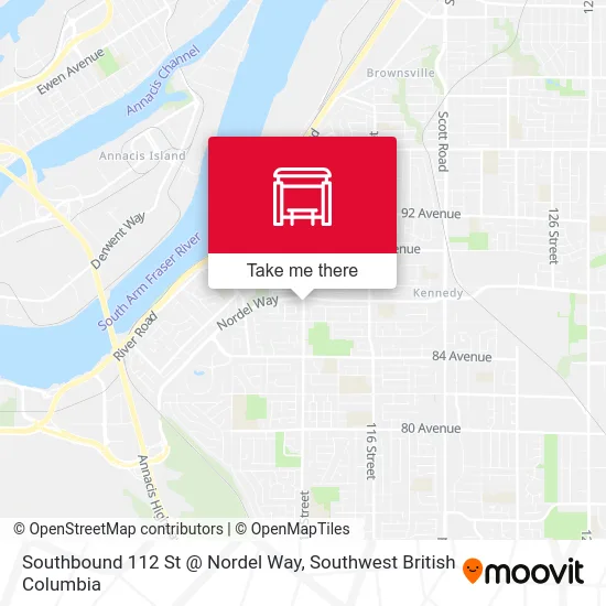 Southbound 112 St @ Nordel Way map