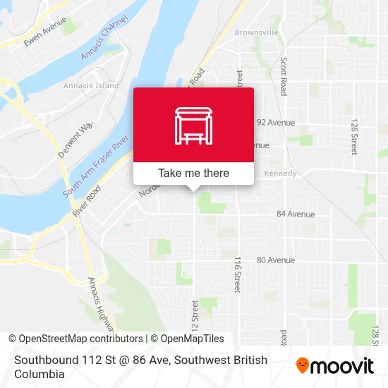 Southbound 112 St @ 86 Ave map