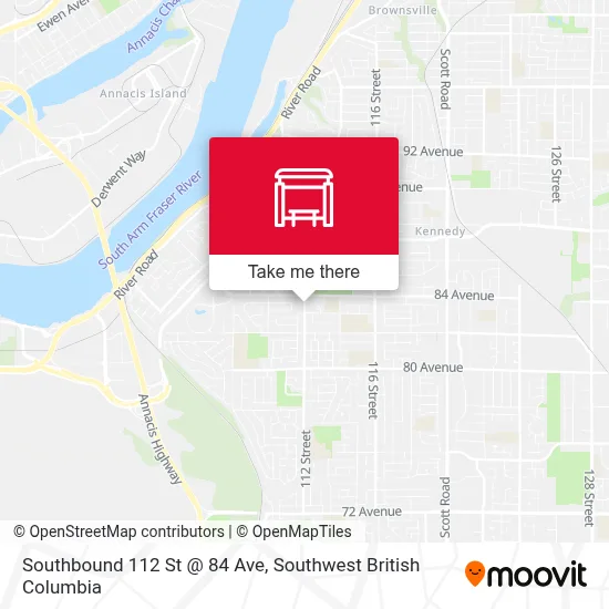 Southbound 112 St @ 84 Ave map