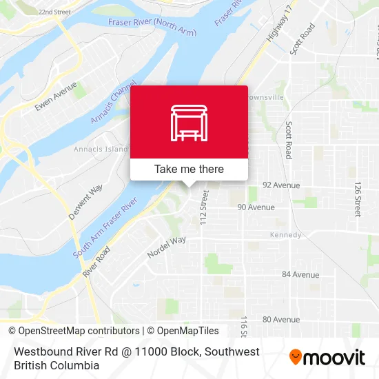 Westbound River Rd @ 11000 Block map