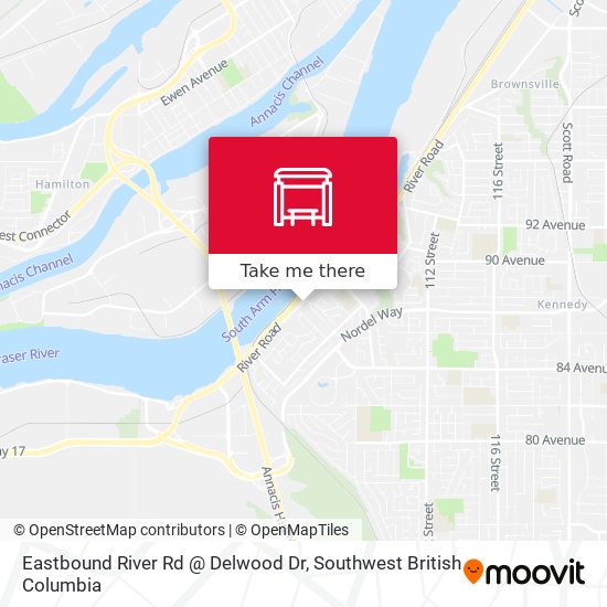 Eastbound River Rd @ Delwood Dr map