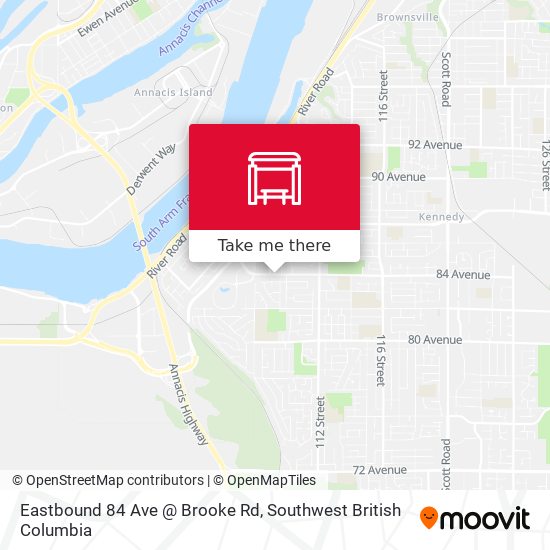 Eastbound 84 Ave @ Brooke Rd plan