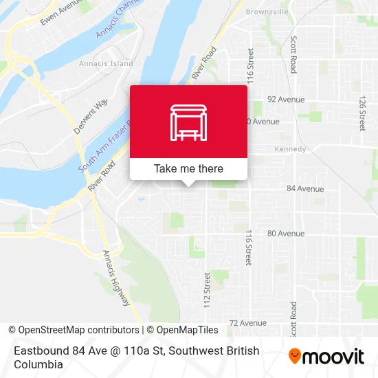 Eastbound 84 Ave @ 110a St map