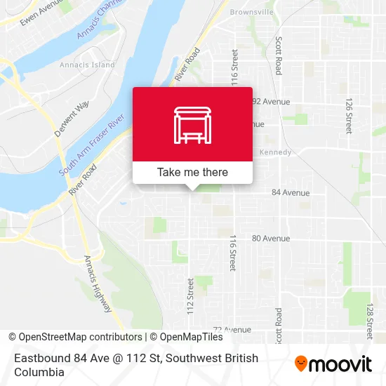 Eastbound 84 Ave @ 112 St map