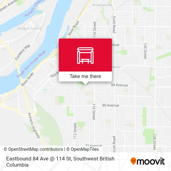 Eastbound 84 Ave @ 114 St map