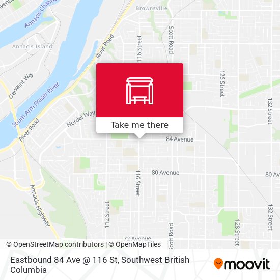 Eastbound 84 Ave @ 116 St map