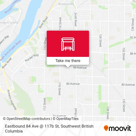 Eastbound 84 Ave @ 117b St map