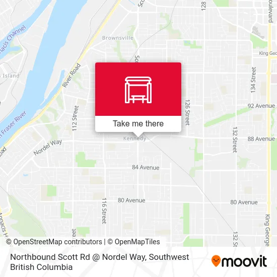 Northbound Scott Rd @ Nordel Way map