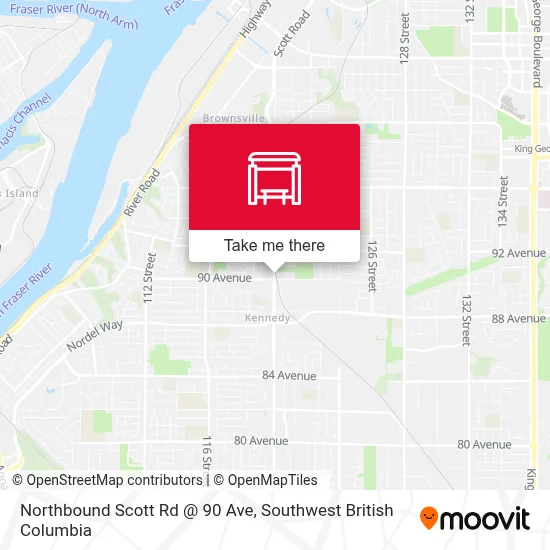 Northbound Scott Rd @ 90 Ave map