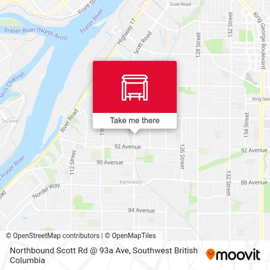 Northbound Scott Rd @ 93a Ave map