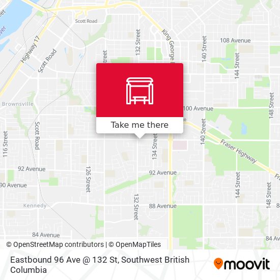 Eastbound 96 Ave @ 132 St plan