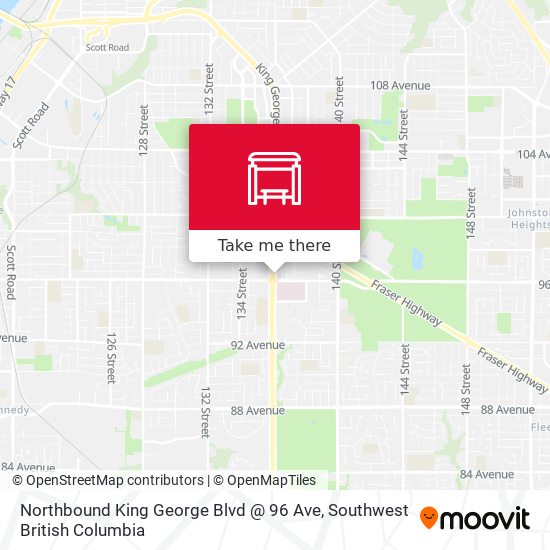 Northbound King George Blvd @ 96 Ave plan