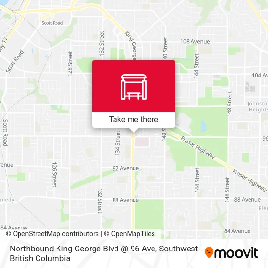 Northbound King George Blvd @ 96 Ave plan