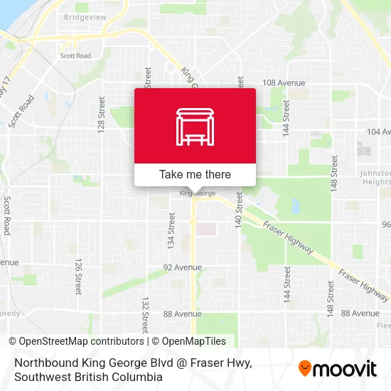 Northbound King George Blvd @ Fraser Hwy plan