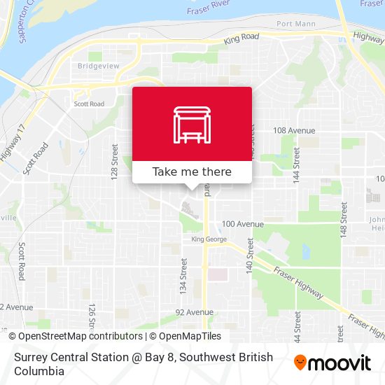 Surrey Central Station @ Bay 8 map