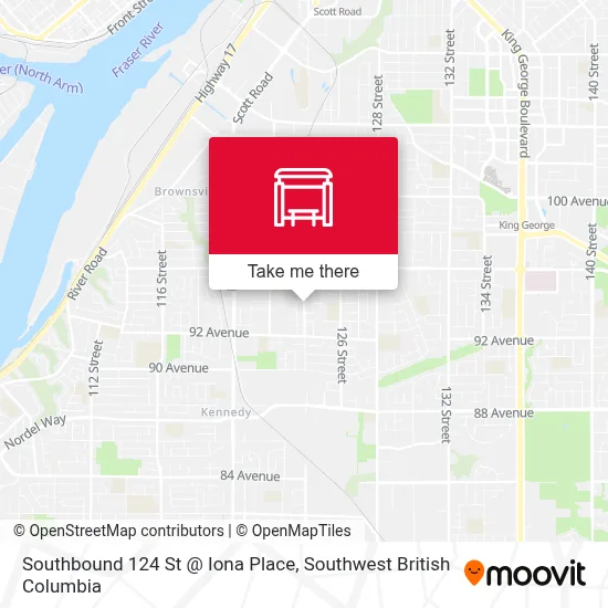 Southbound 124 St @ Iona Place map