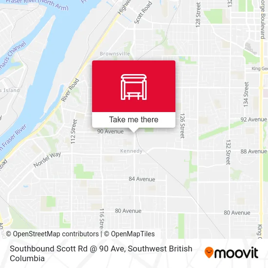 Southbound Scott Rd @ 90 Ave map
