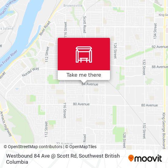 Westbound 84 Ave @ Scott Rd map