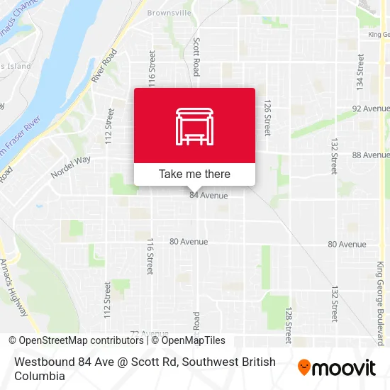 Westbound 84 Ave @ Scott Rd map