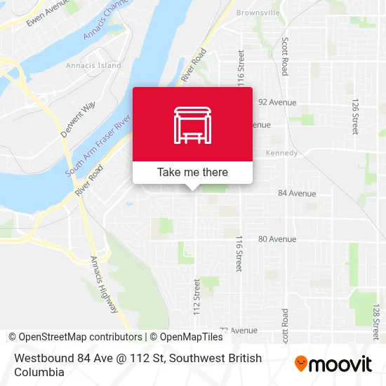 Westbound 84 Ave @ 112 St map