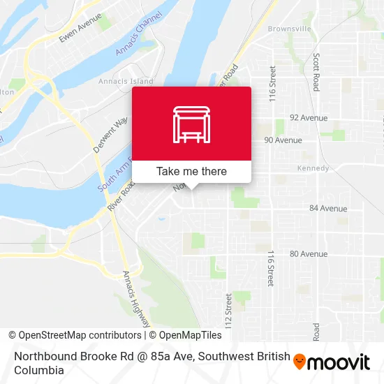 Northbound Brooke Rd @ 85a Ave map