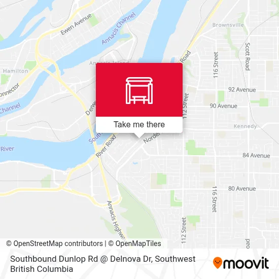 Southbound Dunlop Rd @ Delnova Dr map