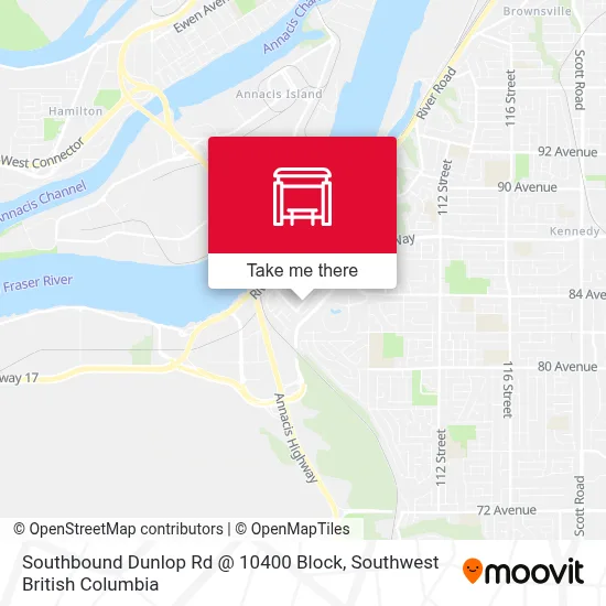 Southbound Dunlop Rd @ 10400 Block map