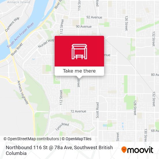 Northbound 116 St @ 78a Ave map