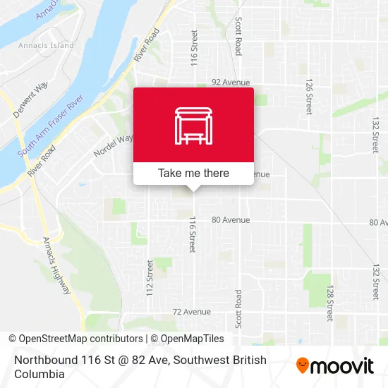 Northbound 116 St @ 82 Ave map