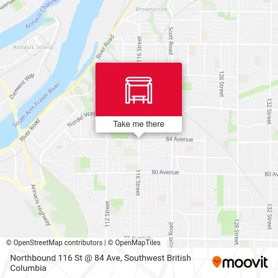 Northbound 116 St @ 84 Ave map