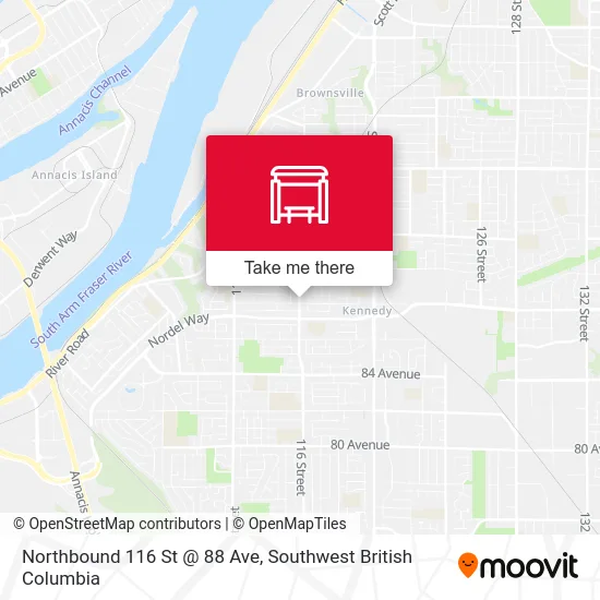 Northbound 116 St @ 88 Ave map