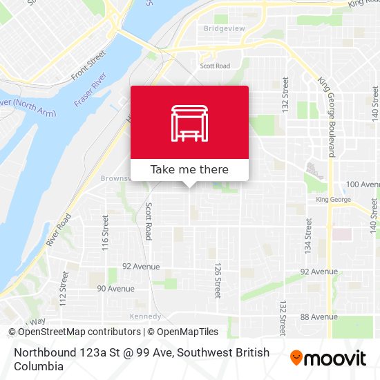 Northbound 123a St @ 99 Ave map