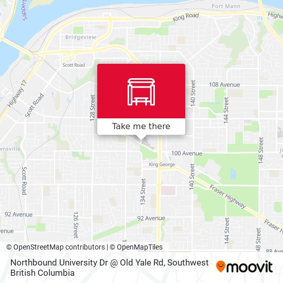Northbound University Dr @ Old Yale Rd map