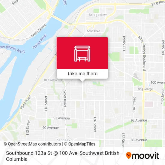 Southbound 123a St @ 100 Ave map