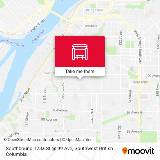 Southbound 123a St @ 99 Ave map