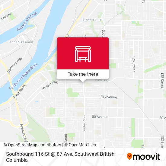 Southbound 116 St @ 87 Ave map