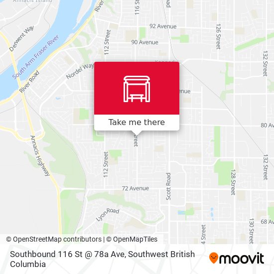 Southbound 116 St @ 78a Ave plan