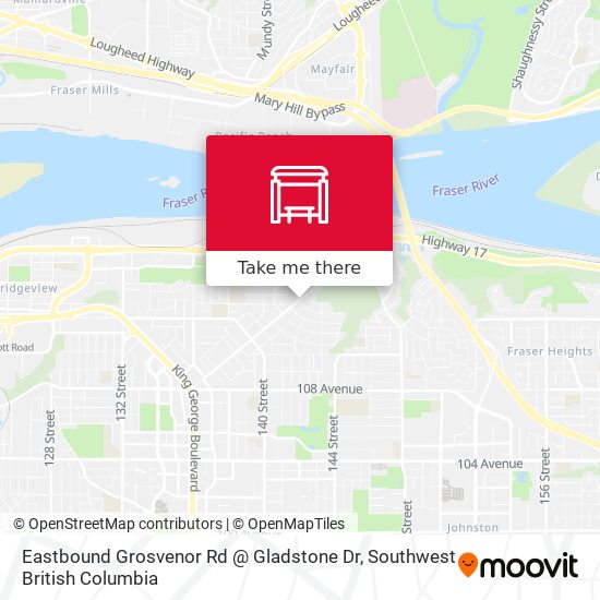 Eastbound Grosvenor Rd @ Gladstone Dr map