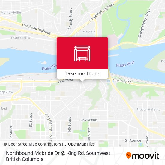 Northbound Mcbride Dr @ King Rd map