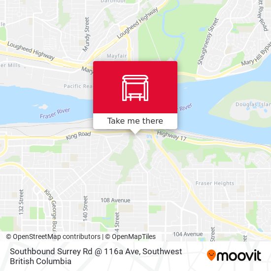 Southbound Surrey Rd @ 116a Ave map